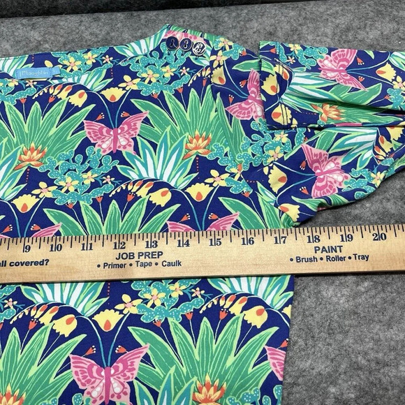 J. McLaughlin Flora Catalina Cloth Carly Top Womens S Butterfly Garden Novelty - Picture 9 of 12